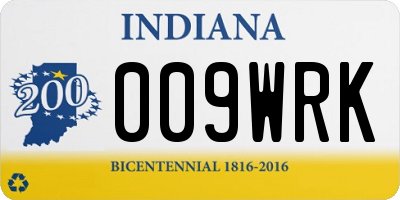 IN license plate 009WRK