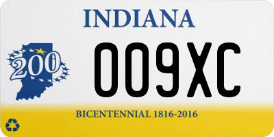 IN license plate 009XC