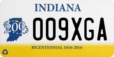 IN license plate 009XGA