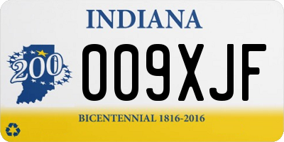 IN license plate 009XJF