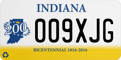 IN license plate 009XJG