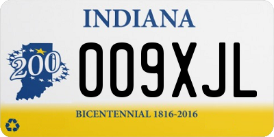 IN license plate 009XJL