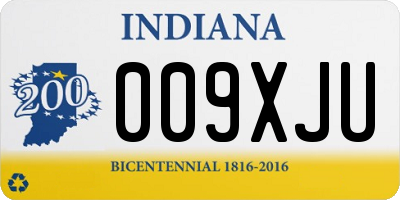 IN license plate 009XJU