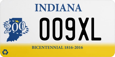 IN license plate 009XL