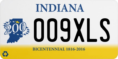 IN license plate 009XLS
