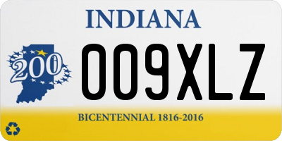 IN license plate 009XLZ