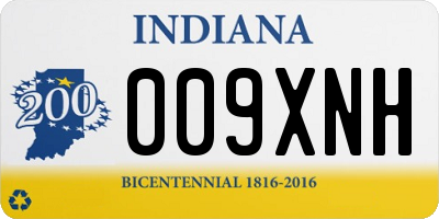 IN license plate 009XNH