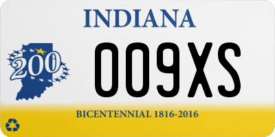 IN license plate 009XS