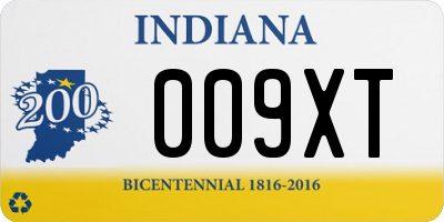 IN license plate 009XT