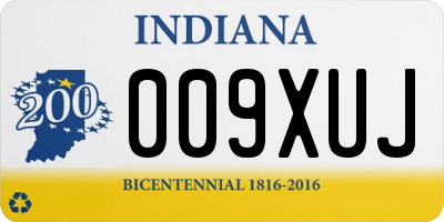 IN license plate 009XUJ