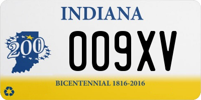 IN license plate 009XV