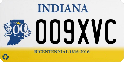 IN license plate 009XVC