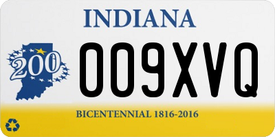 IN license plate 009XVQ