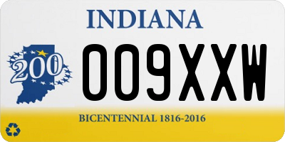 IN license plate 009XXW
