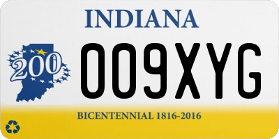 IN license plate 009XYG