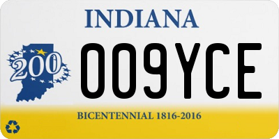 IN license plate 009YCE