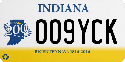 IN license plate 009YCK