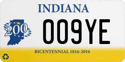 IN license plate 009YE