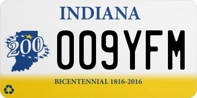 IN license plate 009YFM