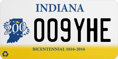 IN license plate 009YHE