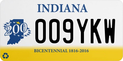 IN license plate 009YKW