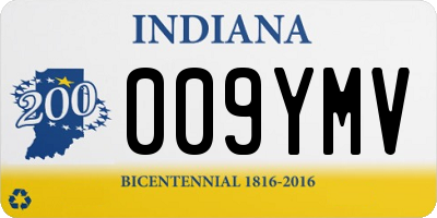IN license plate 009YMV