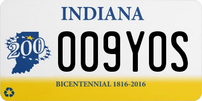 IN license plate 009YOS