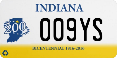 IN license plate 009YS