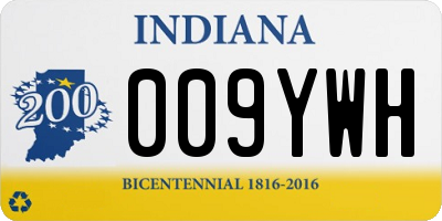 IN license plate 009YWH