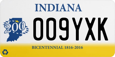 IN license plate 009YXK