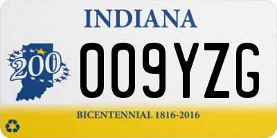 IN license plate 009YZG