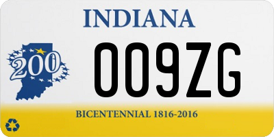 IN license plate 009ZG