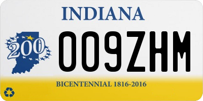 IN license plate 009ZHM