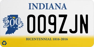 IN license plate 009ZJN