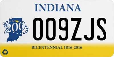 IN license plate 009ZJS