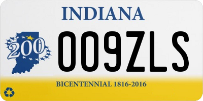 IN license plate 009ZLS