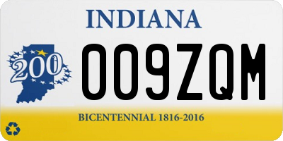 IN license plate 009ZQM