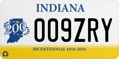 IN license plate 009ZRY