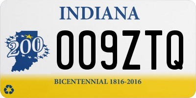 IN license plate 009ZTQ