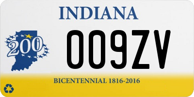 IN license plate 009ZV