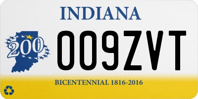 IN license plate 009ZVT