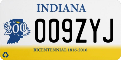 IN license plate 009ZYJ
