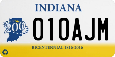 IN license plate 010AJM