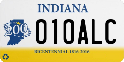 IN license plate 010ALC