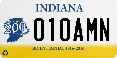 IN license plate 010AMN