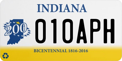 IN license plate 010APH