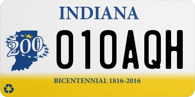 IN license plate 010AQH