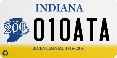 IN license plate 010ATA