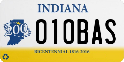 IN license plate 010BAS