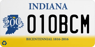 IN license plate 010BCM